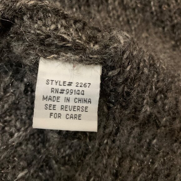 Women’s Steampunk Cardigan Gray Black Fur Trim Layered Ruffles Flowy Hemline - Picture 11 of 11